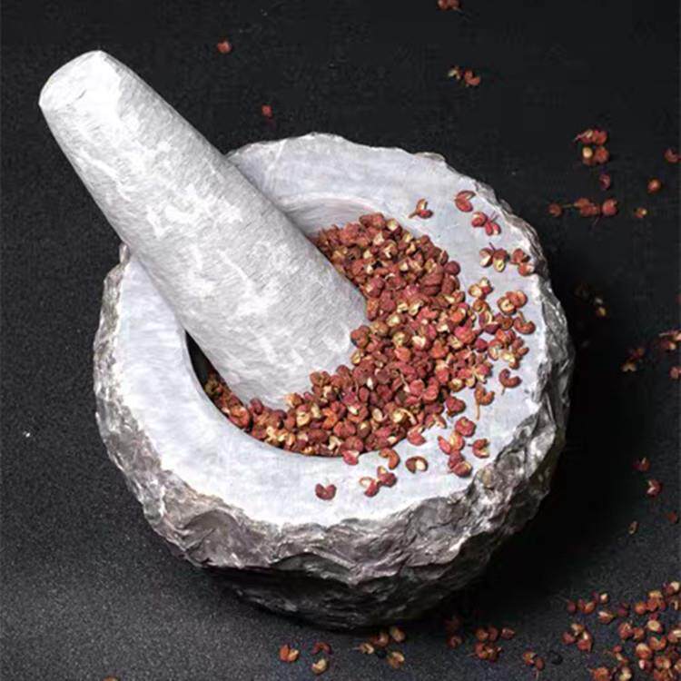 正品山东淄手博天然工青石蒜器石磨臼家用蒜臼子捣药罐研器蒜捣石