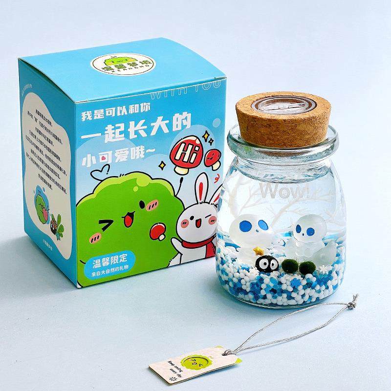桌面生态瓶微景观自循环鱼缸幸福海藻球创意迷你植物玻璃瓶水培球