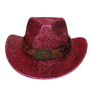 Hat Western Denim Funny Cowgirl Halloween Fancy Cowboy Gold