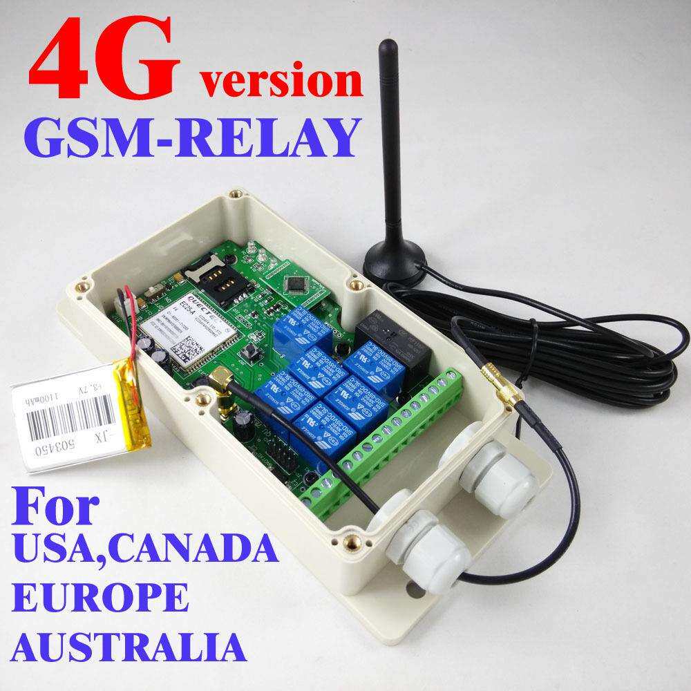 4G版GSM-RELAY 4G/3G/GSM 七路继电器远程控制器(外销版)