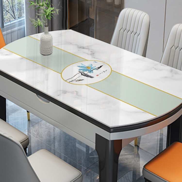 椭圆形餐桌垫防油防水防烫免洗pvc软玻璃桌面保护垫圆桌布可批发