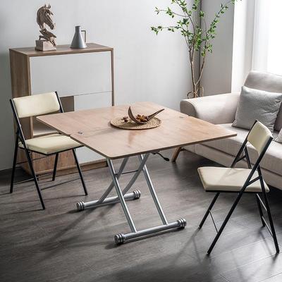 折叠升降茶几餐桌两用一体式小户型多功能可移动玻璃方茶几变