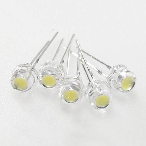 F5草帽LED灯珠正白光 高亮度红蓝黄绿紫色 晶元5mm LED发光二极管