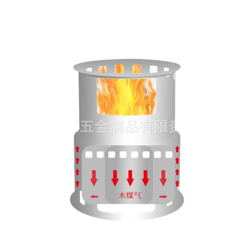 户外便携式分体可折叠柴火炉子野餐露营烧水取暖炉具镀锌碳钢耐用
