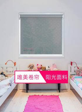 雅特阳光面料卷帘客厅餐厅透光透景遮光窗帘防水加厚拉珠隔热帘