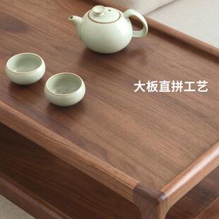 榻榻米日茶台台飘几 J^实木炕黑胡桃木茶几罗阳汉K21B0720床茶桌式