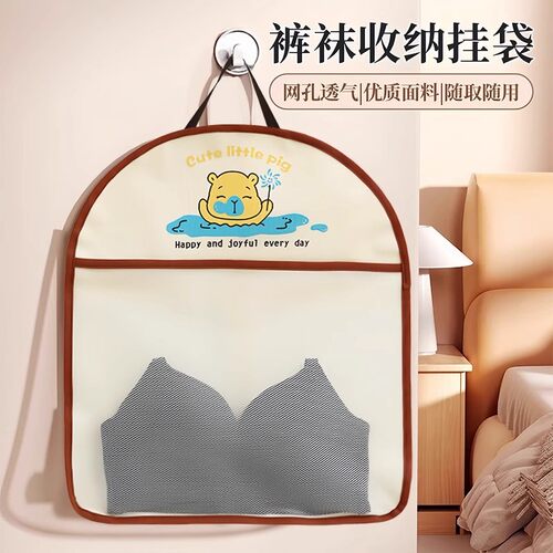 Underwear and panty storage hanging bag, closet sock and bra