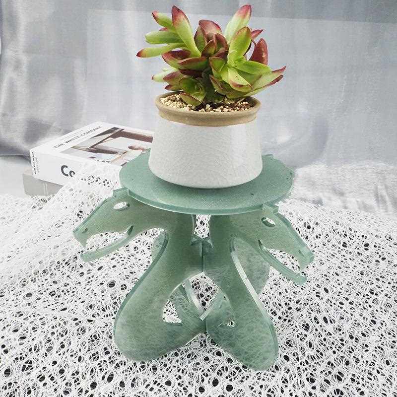 新款直销水晶滴胶模桌面展示架子蛇形旋转摆件花盆架收纳架硅胶模