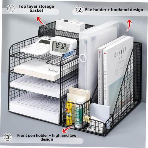 1Pc Desk File Folder Document Paper Organizer Storage Holder