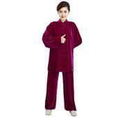 高档2024加厚秋冬季 太极 金丝绒功太极服拳冬秋秋男女武术服中长款