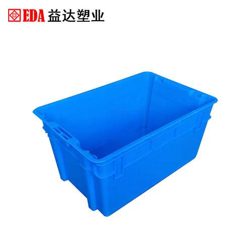 益达PP新料套叠斜插物料两用塑料箱工业加厚仓储塑胶错位箱周转箱