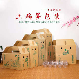 农家土鸡蛋礼盒包装盒10斤5斤装手提式礼品盒子送礼60专用盒50枚
