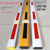 护栏伸缩杆停车场阻挡杆6m伸缩杆85 50社区护栏门杆 45八角形100