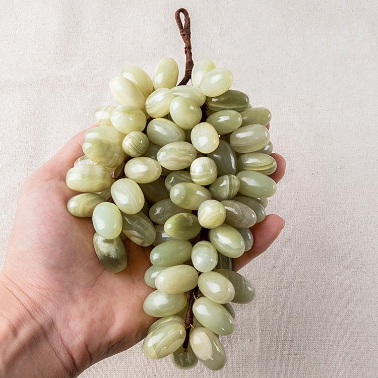 天然水晶玉石葡萄样板房桌面工艺品摆件阿富汗玉酒柜装饰品挂件