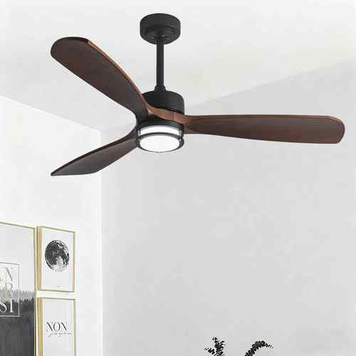 美式客复古古中木风吊扇灯486实厅风扇灯2025年书房电风扇灯热销