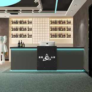 吧台收银台酒吧美容院简约一体网红接待台奶茶店商用柜台工业风