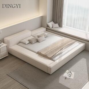 DINGYI 榻榻米落地床主卧床奶油风地台床baxter豆腐块床矮床 凯里
