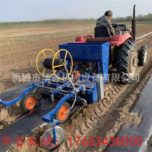 单垄双行地瓜土豆起垄覆膜机厂家 双垄双行旋耕起垄镇压覆土一体