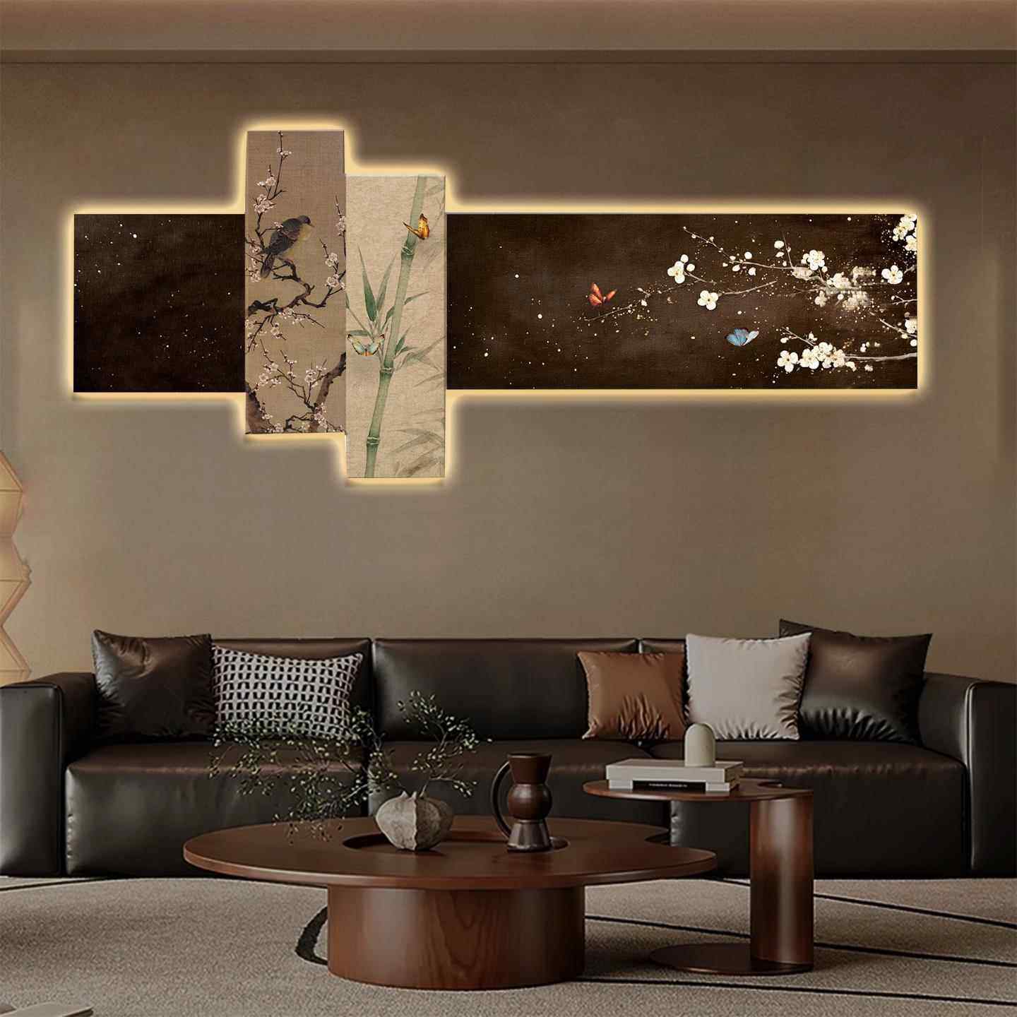 中古风客厅装饰画宋代美学诧寂风沙发背景墙挂画茶室高级感壁灯画,家居饰品,现代装饰画,淘宝优惠券,粉丝福利购,淘宝优惠卷