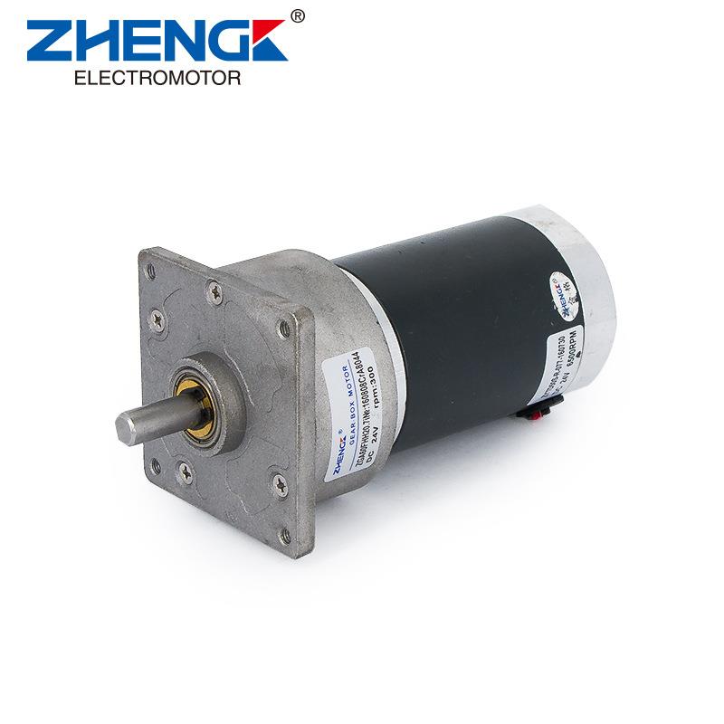 正科电机 ZGA60FHH 12V24V永磁直流减速电机马达大扭矩正反转调速