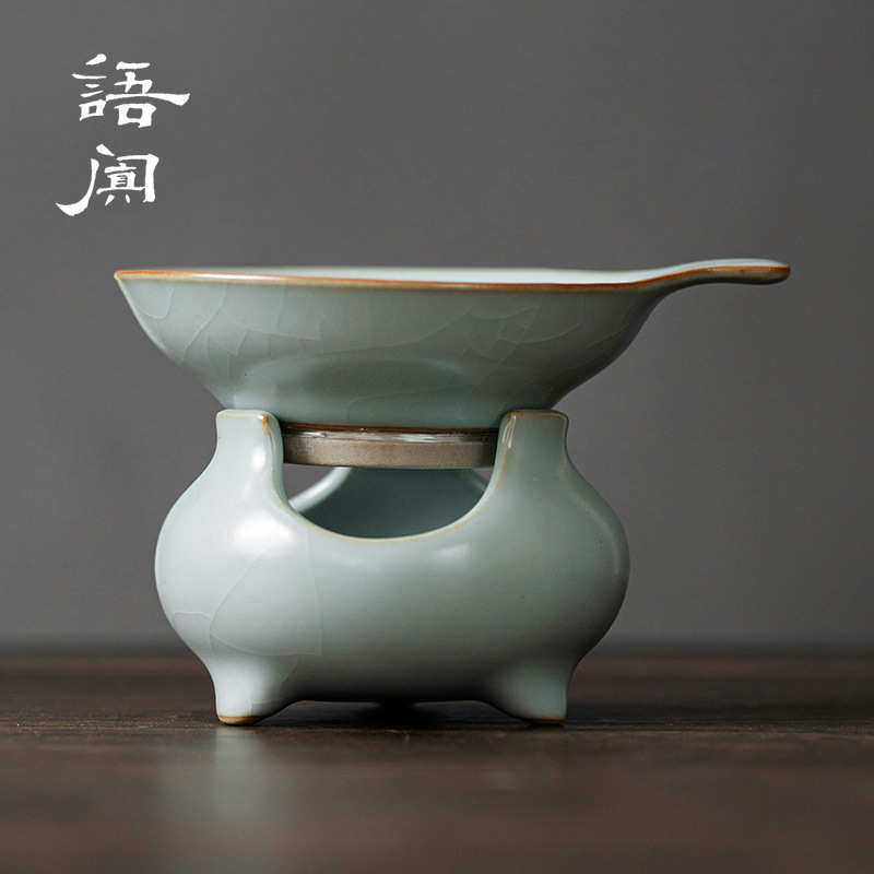 滤丰台湾瓷隔汝窑茶陶瓷子漏汝茶手工茶过滤器漏斗茶具过滤网配件