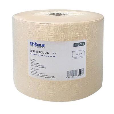 格洁610025L双层工业擦拭纸黄色×35cm1000张×2卷1箱