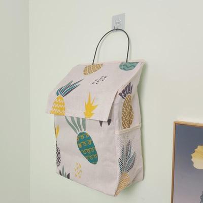 厂家棉麻布艺书本杂物壁挂挂袋