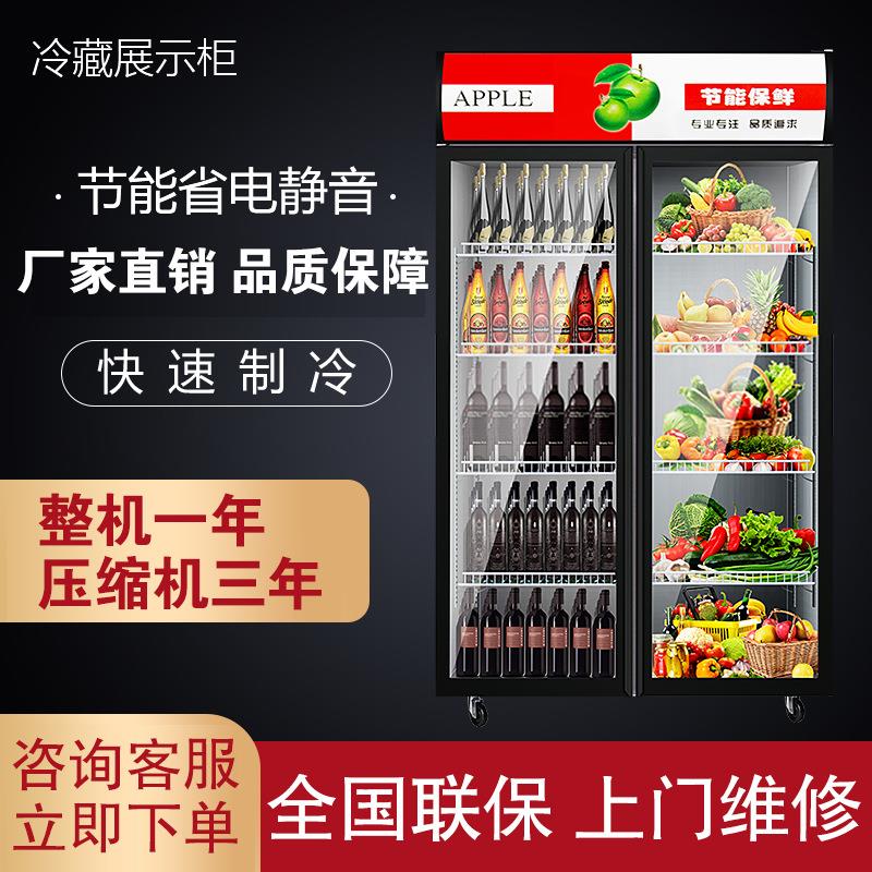 晟朗冰柜冷藏展示柜超市冰箱饮料柜立式商用啤酒单双门保鲜柜