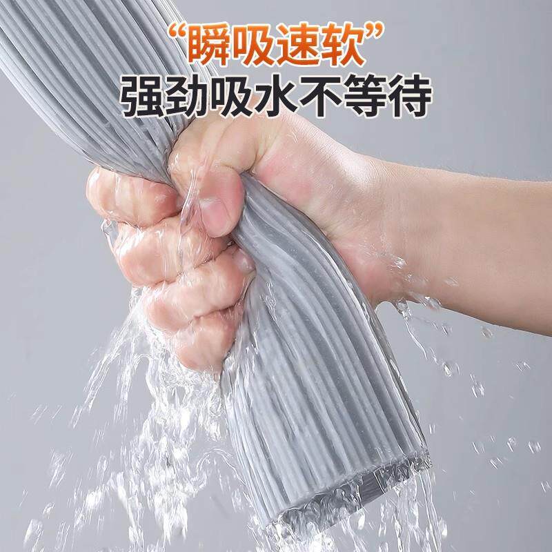 对折式拖把头海绵拖替换头配件超吸水通用胶棉拖把头家用拖把