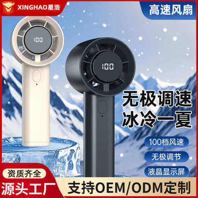 2024新款手持小风扇超高速强力半导体冷风无叶喷雾制冷小空调小型