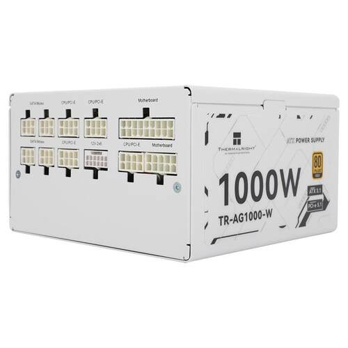 利民 TR-AG1000-W白色 电脑电源金牌ATX3.1全模组PCIE5.1额定1000