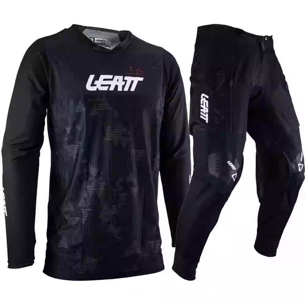 新款LEATT机车越野套装排汗速干 干山地速降骑行服T恤场地林道赛