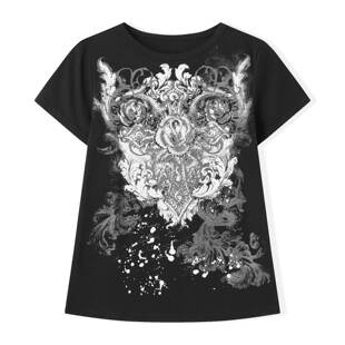 Women Y2k Fairy Grunge Shirt Top Punk Goth Graphic Short