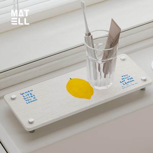 MATELL 牙刷杯垫沥水垫洗手台洗漱垫硬矽藻泥吸水凉垫台面托 托盘