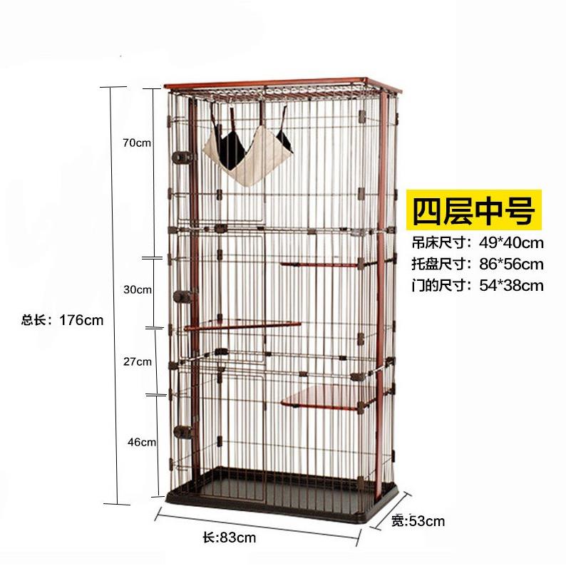 正品实猫木笼出口日本子三层四层大猫别墅猫咪笼实木木框特大猫号