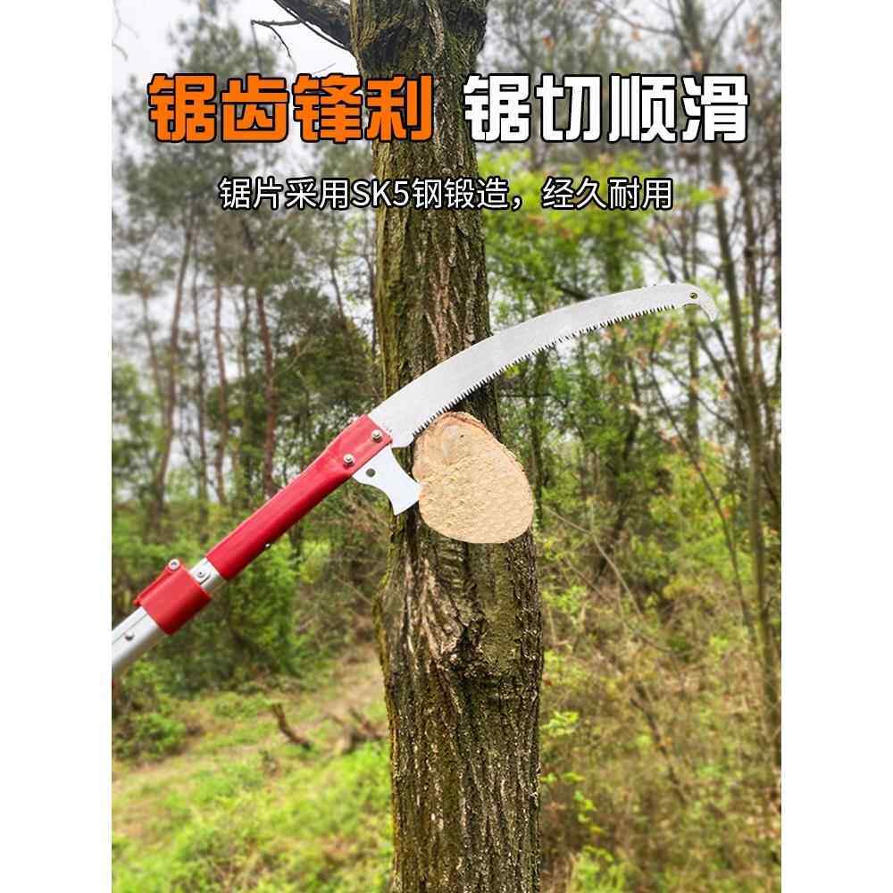 园林工具加长杆伸缩高枝锯手工锯果树修剪修枝锯高空锯树枝修树锯