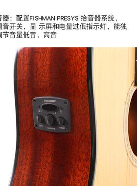 芬Fender木吉60他C箱D60S单板吉他电41寸原木色达民吉他j谣ita