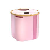 2F泡澡桶大人折叠浴缸家用全身成人加厚可坐浴盆免安装 儿童浴桶圆