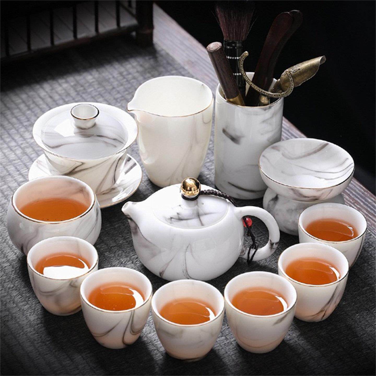 茶具套组功夫2026新款茶杯羊脂玉盖碗白陶瓷潮汕德化高档泡茶全套
