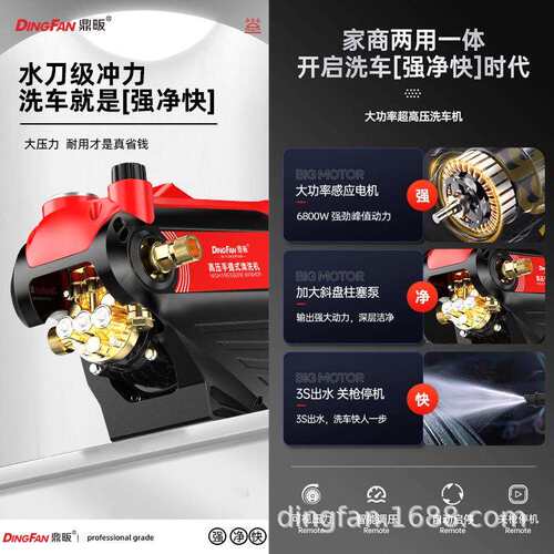 A1S可压815洗车机家用刷车0泵自调动20V高压清洗2机