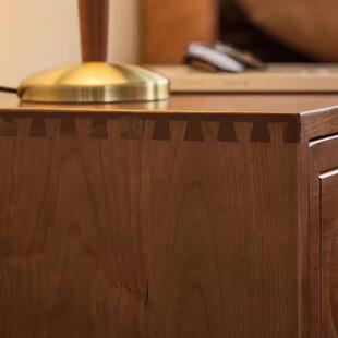 黑桃纳木床头柜全实家用卧室带抽屉储藏柜简约胡现代小PZY木户型