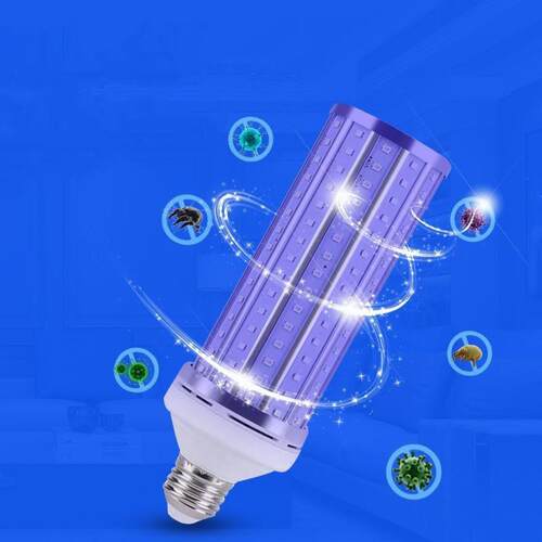 现货led UV玉米灯e27智能三档60W紫光灯泡 110V220V室内移动台灯
