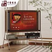 千中古风实木可KQ250311移动电视支架厅电视客架电慕视柜家用带小