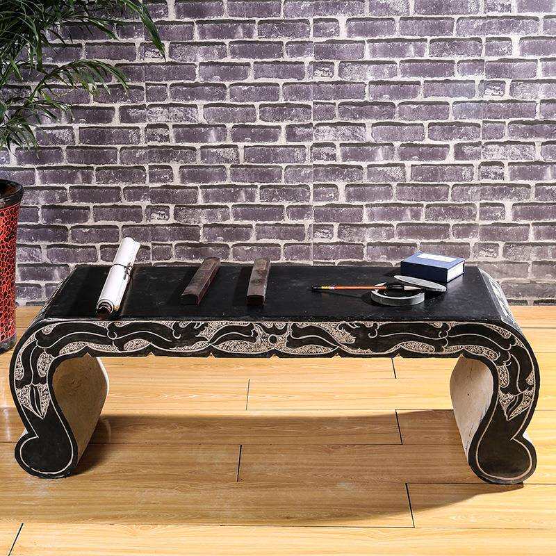 石雕摆件青石小猪中式仿古做旧室内客厅室外庭院石头摆件盆景花台