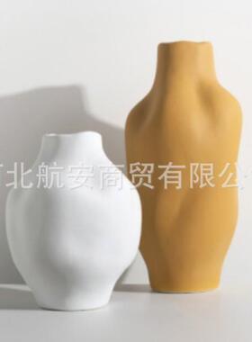 现代简约创意树脂不规则花器花插花瓶样板房售楼处桌面电视柜饰品