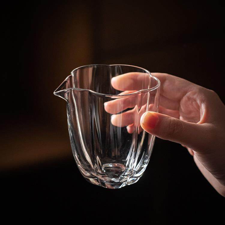 日式花瓣玻璃公道杯耐高温家用茶海分茶器功夫茶具配件透明公杯,餐饮具,公道杯,淘宝优惠券,粉丝福利购,淘宝优惠卷