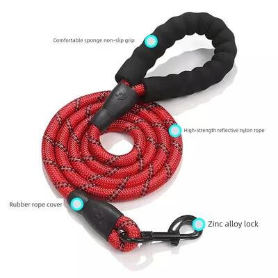 Pet Leash Reflective Strong Dog Leash 1.5M Long with Comfort