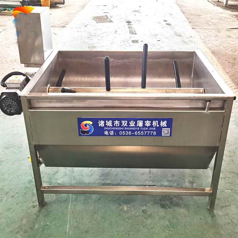 家禽家畜宰杀烫毛机兔子搅拌型浸烫机鸡鸭鹅雁均可烫稳定