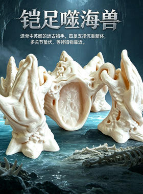 打印变异渊海尖叫怪兽3D模型摆件