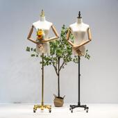 店模特道具女半身橱拍照窗人偶婚纱模476特轮子架展 服装 万向款 式